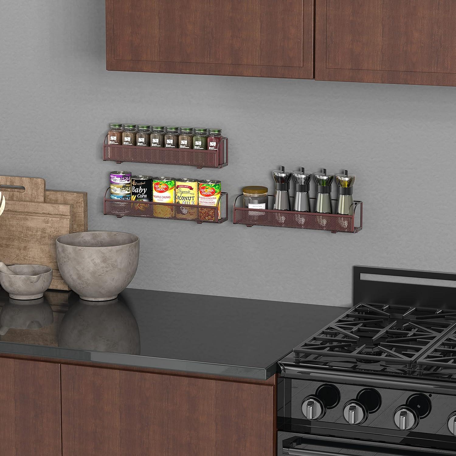 Organizador de Especias Montado en la Pared Simple Houseware, 3 Piezas