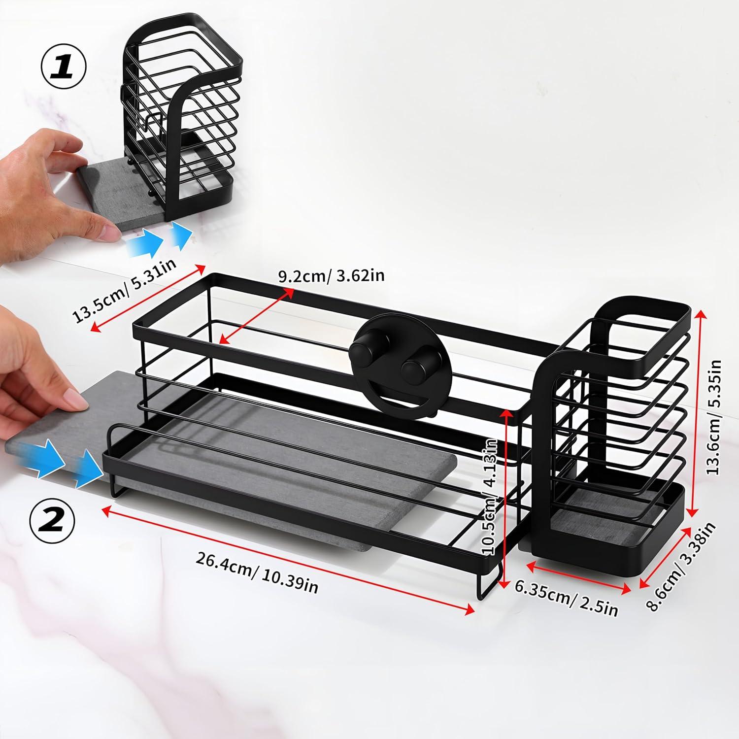 Caddy para Fregadero AIDILI con Secado Rápido y Acero Inoxidable