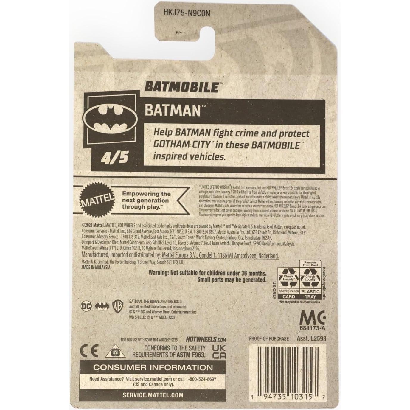 Hot Wheels Batimóvil Mattel 1:64 Escala Oro 137/250