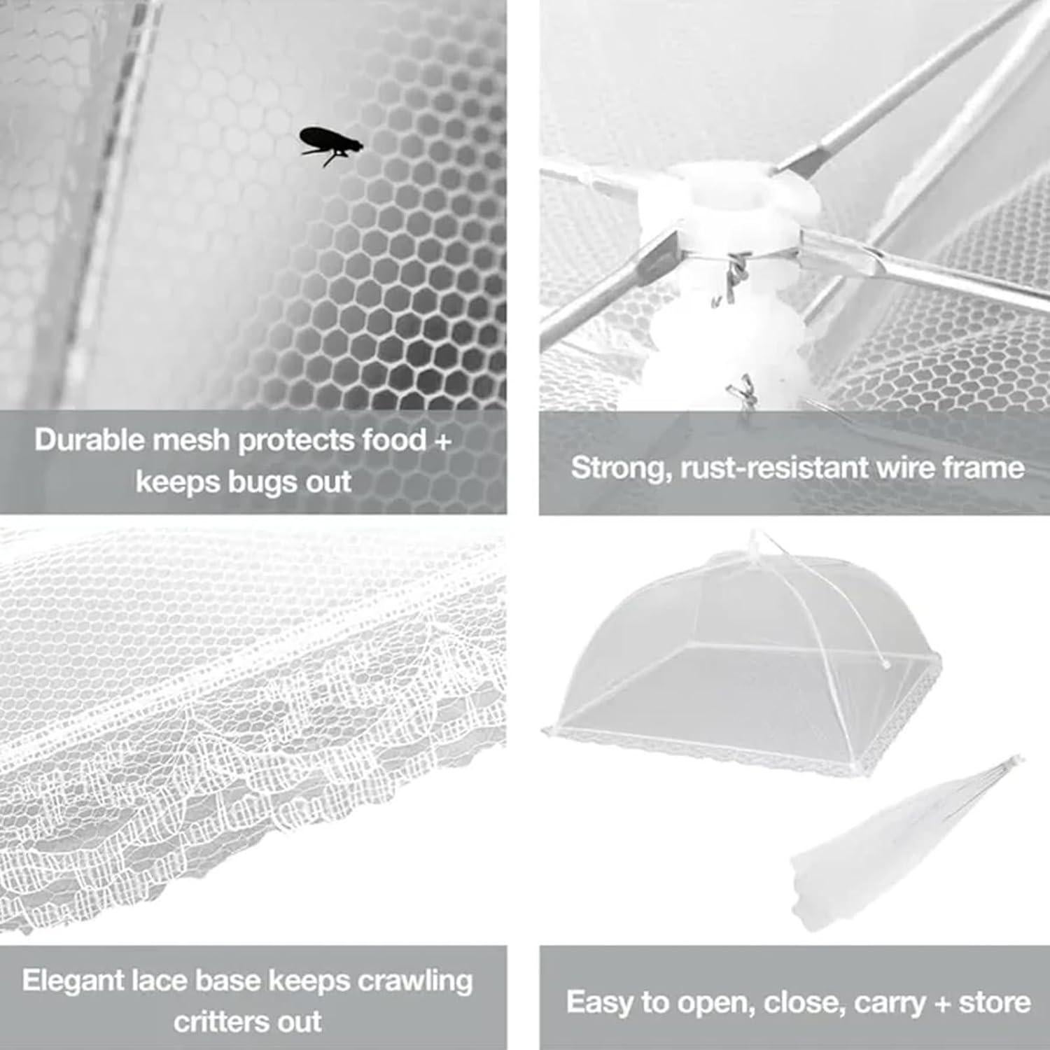 Carpas para Comida Simply Genius 4 Piezas 35x35 cm Reutilizables