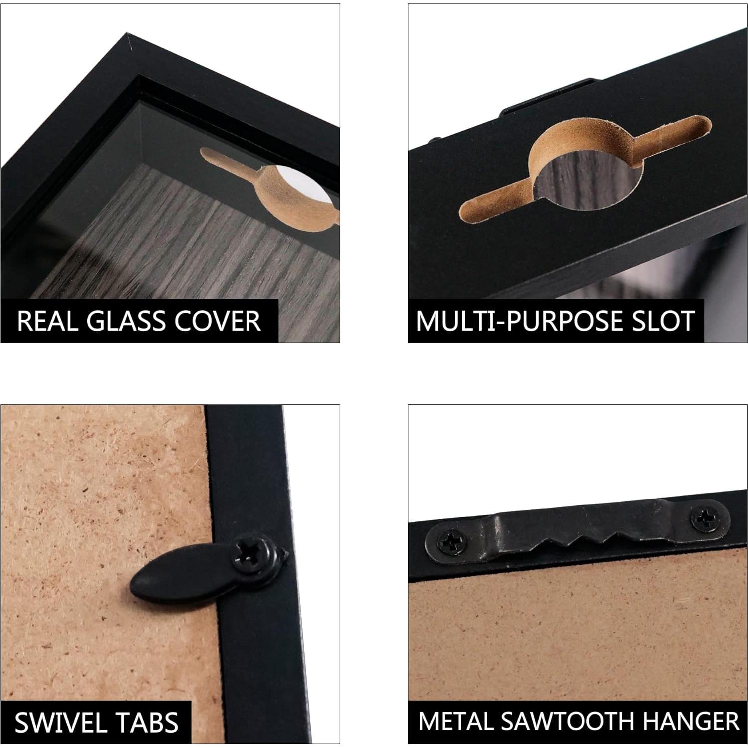 Caja de Sombra Pequeña FramePro 5x7 Negro con Ranura