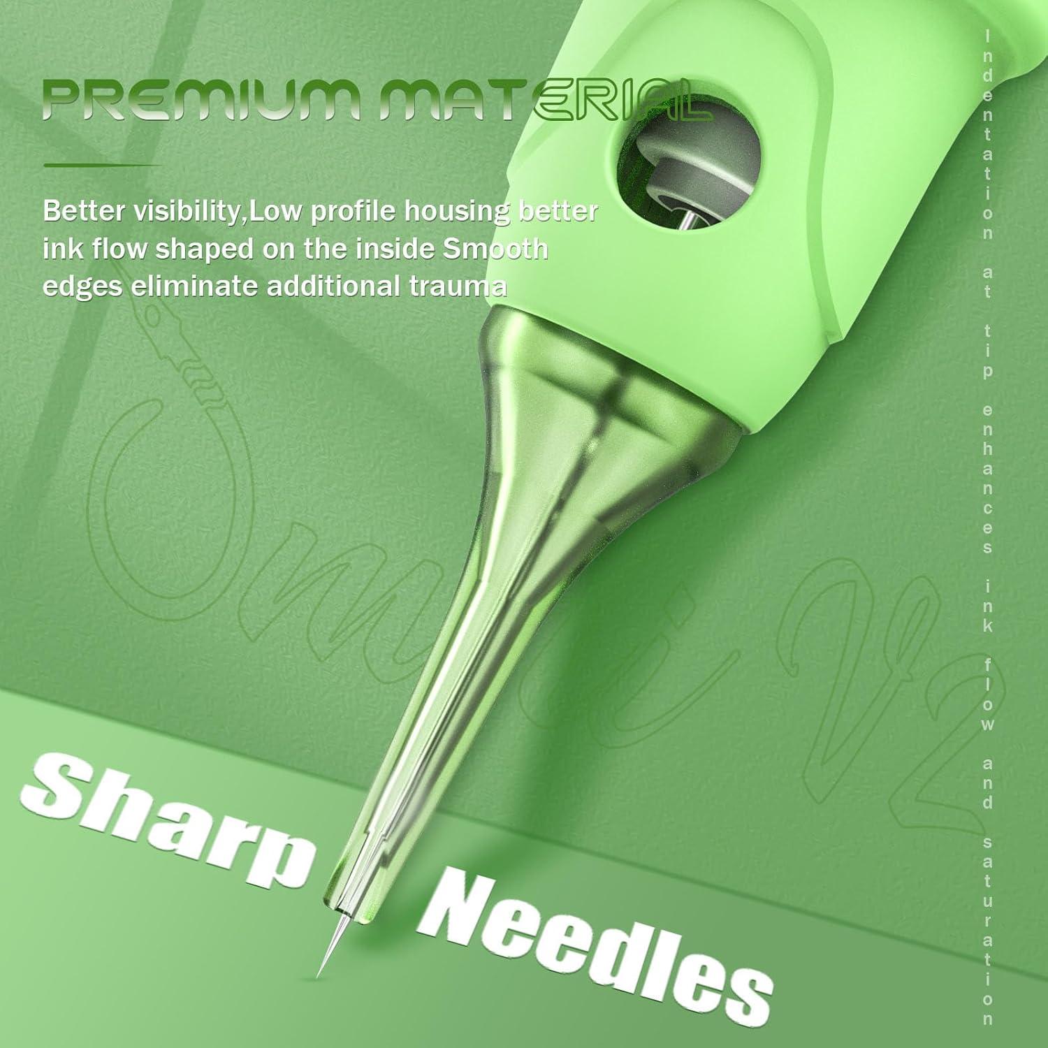 Agujas de Cartucho Tatuaje POPUPMU 0603RL 0.18mm Liner