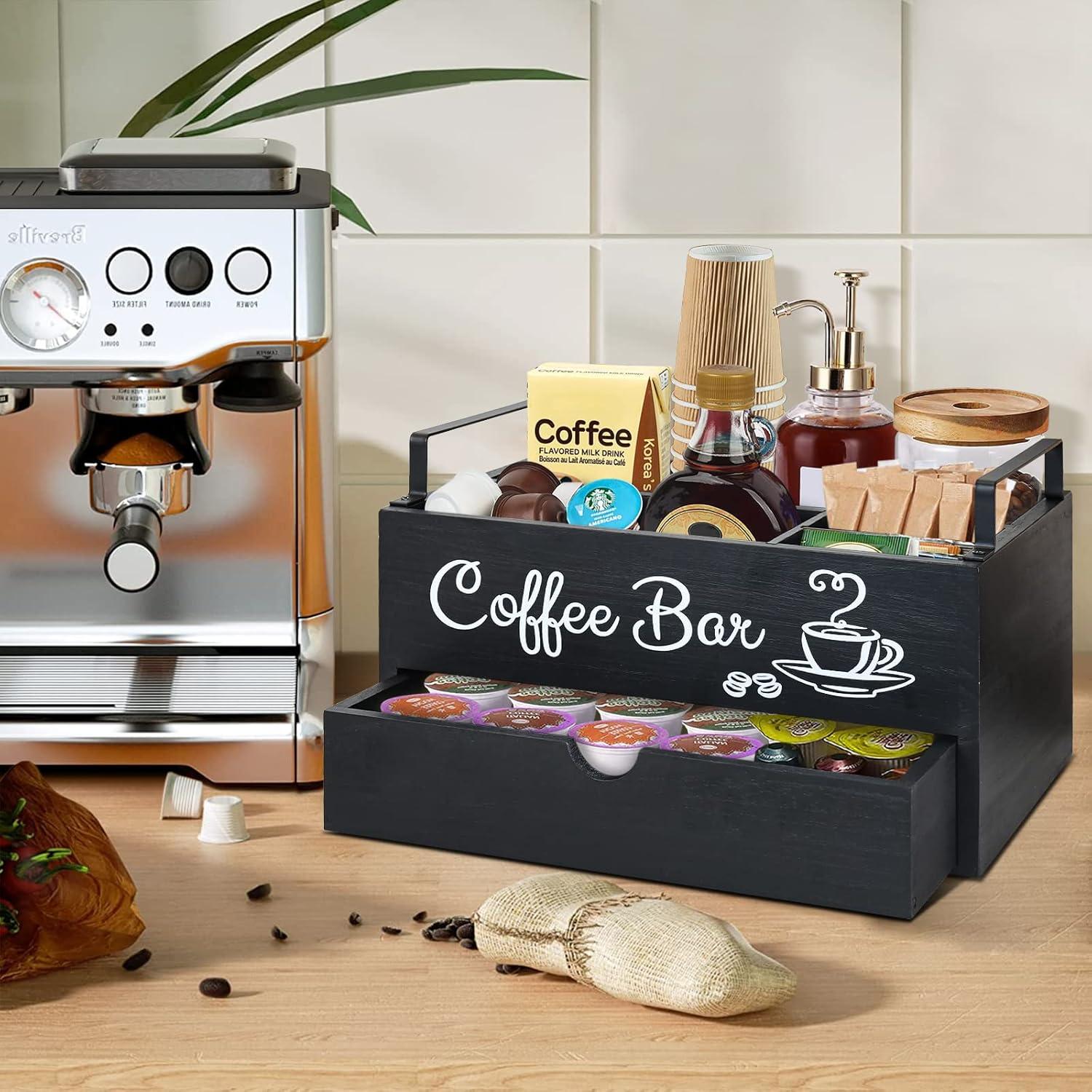 Organizador de Estación de Café ugiftt - Madera Rectangular 1.32kg