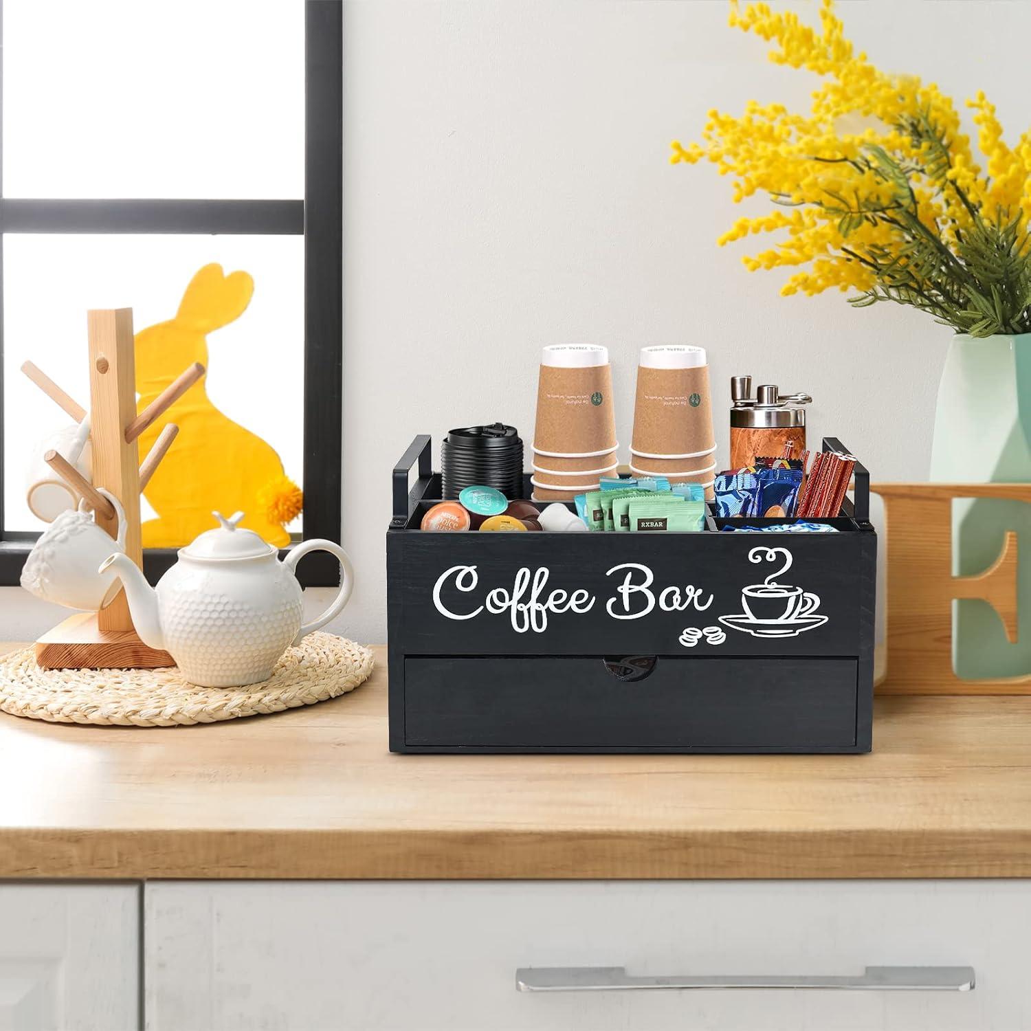 Organizador de Estación de Café ugiftt - Madera Rectangular 1.32kg