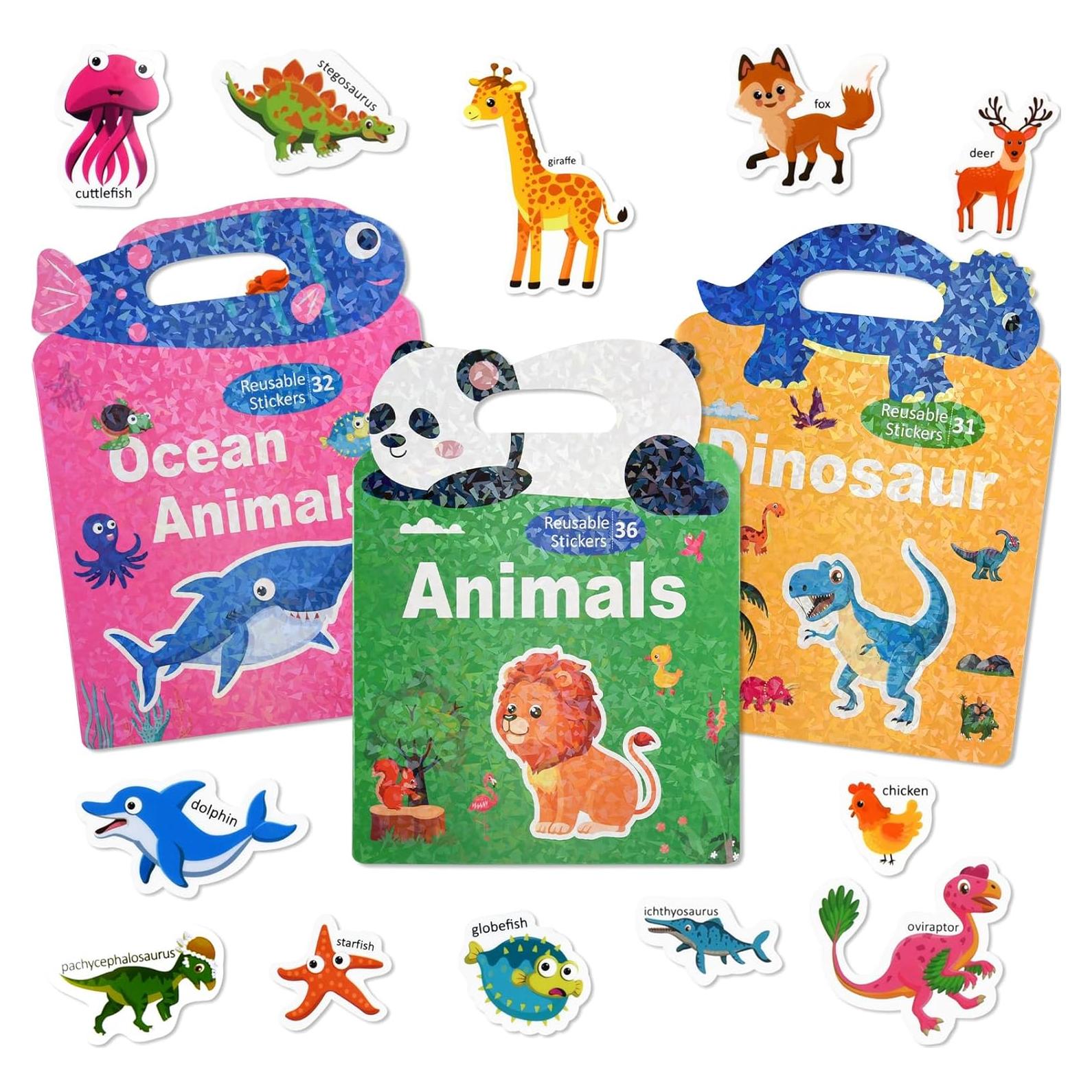 Libro de Stickers Reutilizables 3D Puffy ASTARON para Niños