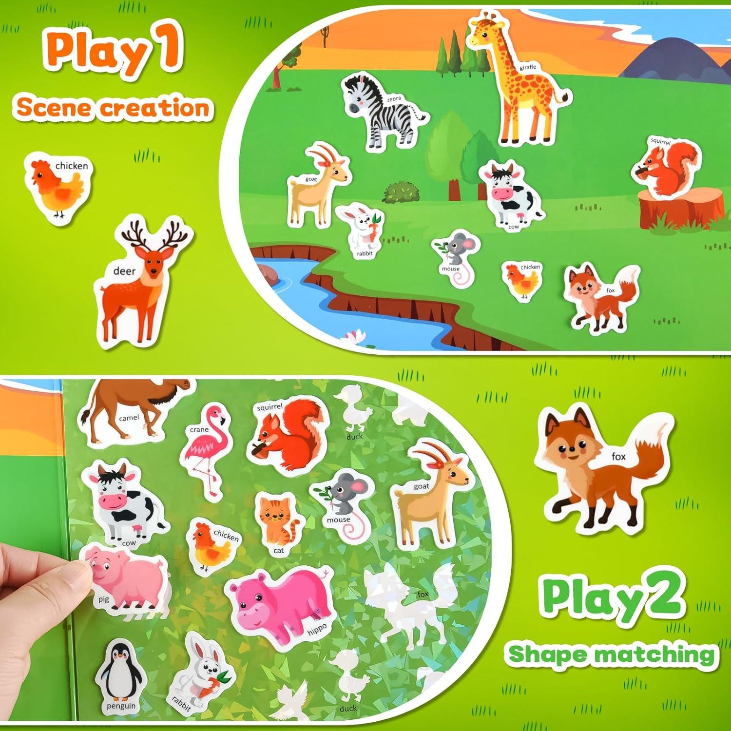 Libro de Stickers Reutilizables 3D Puffy ASTARON para Niños