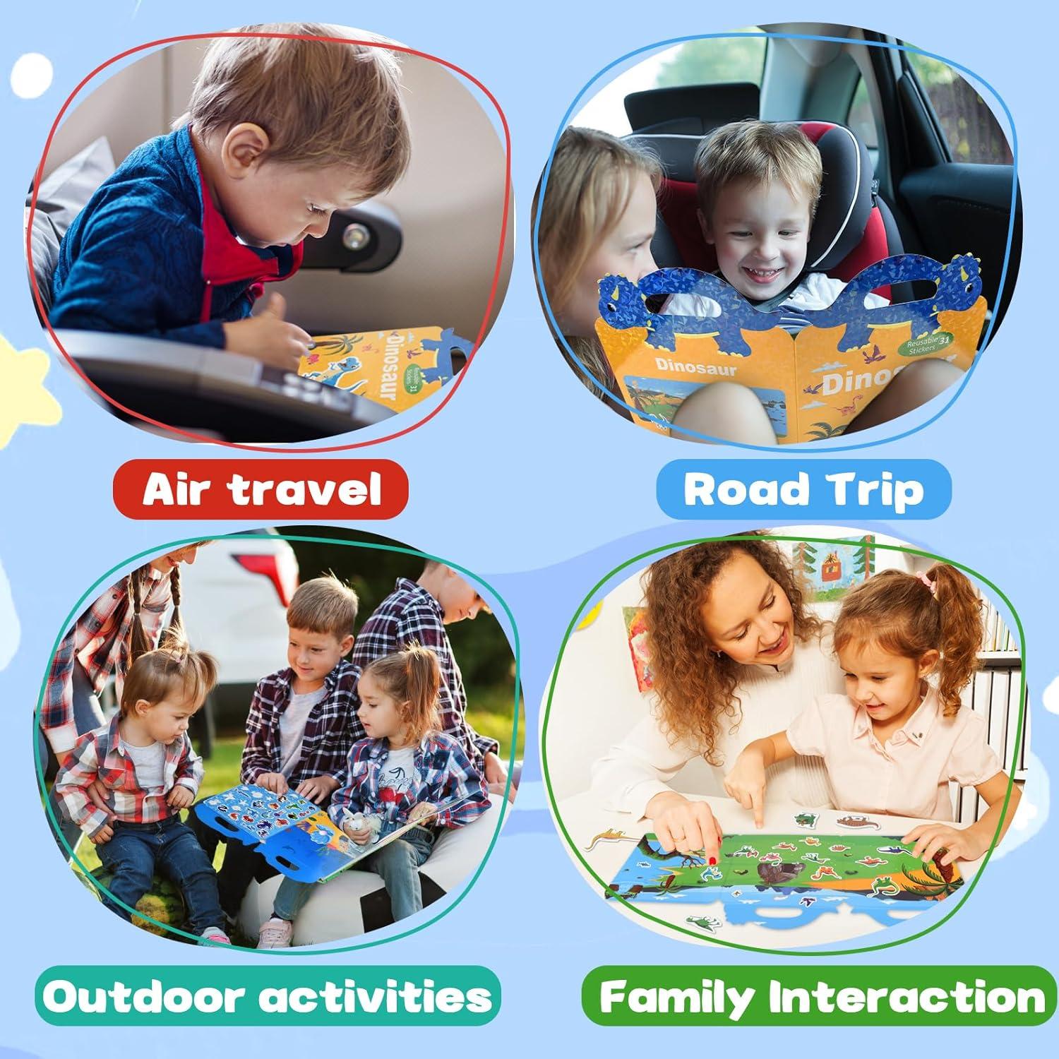 Libro de Stickers Reutilizables 3D Puffy ASTARON para Niños