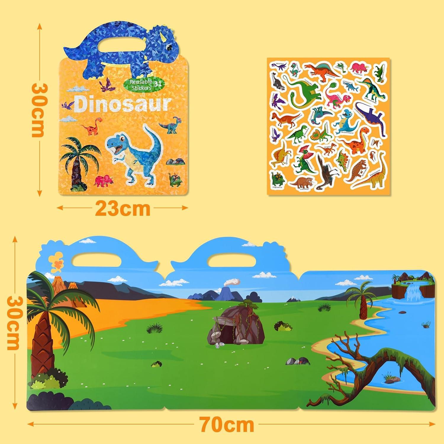 Libro de Stickers Reutilizables 3D Puffy ASTARON para Niños