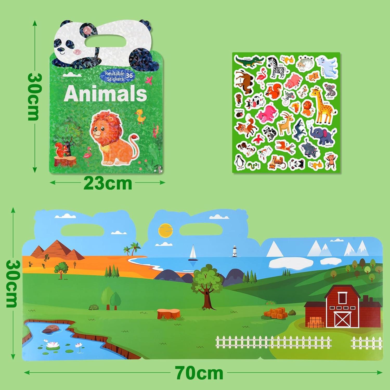 Libro de Stickers Reutilizables 3D Puffy ASTARON para Niños