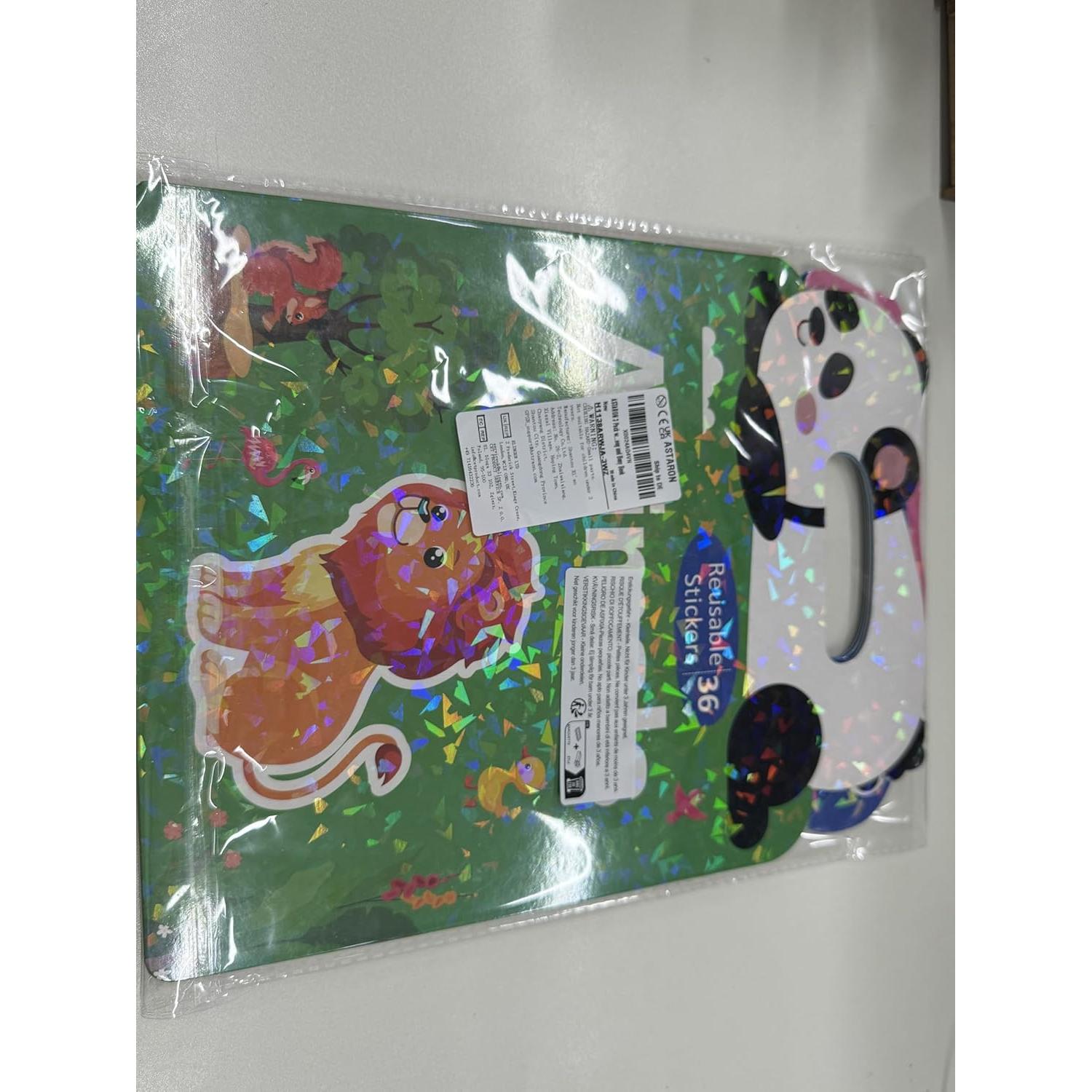 Libro de Stickers Reutilizables 3D Puffy ASTARON para Niños