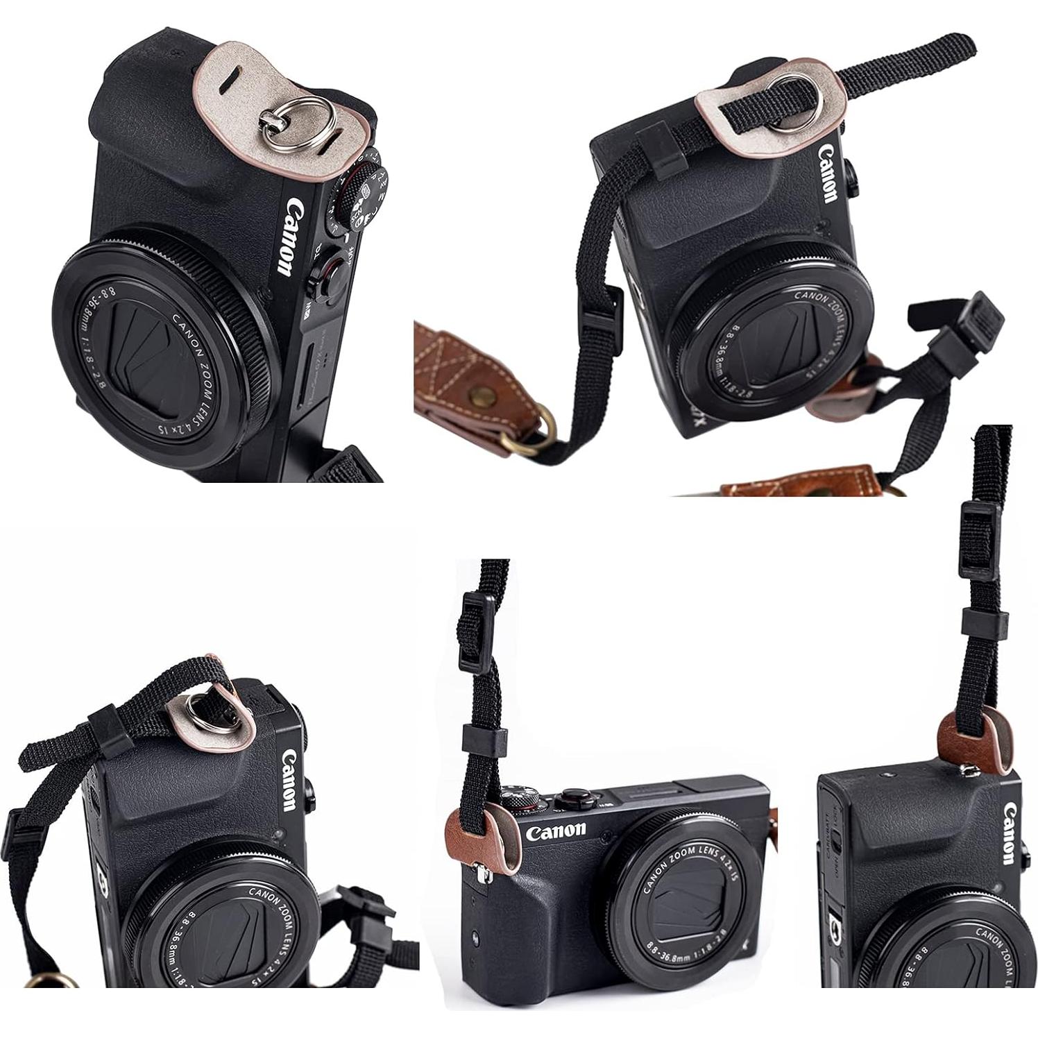 Funda de cámara Kinokoo para Canon G7X II y III - Cuero PU Negro