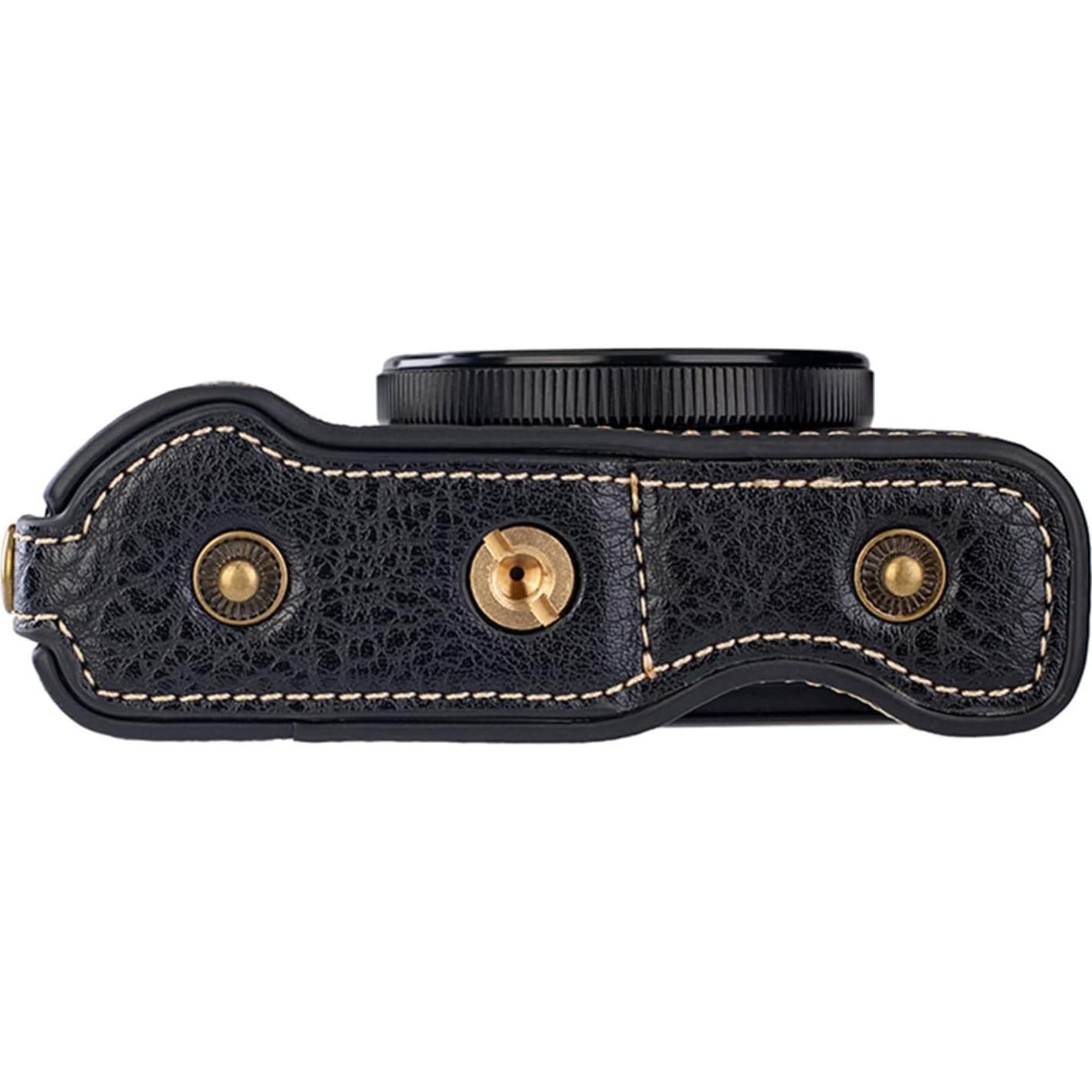 Funda de cámara Kinokoo para Canon G7X II y III - Cuero PU Negro