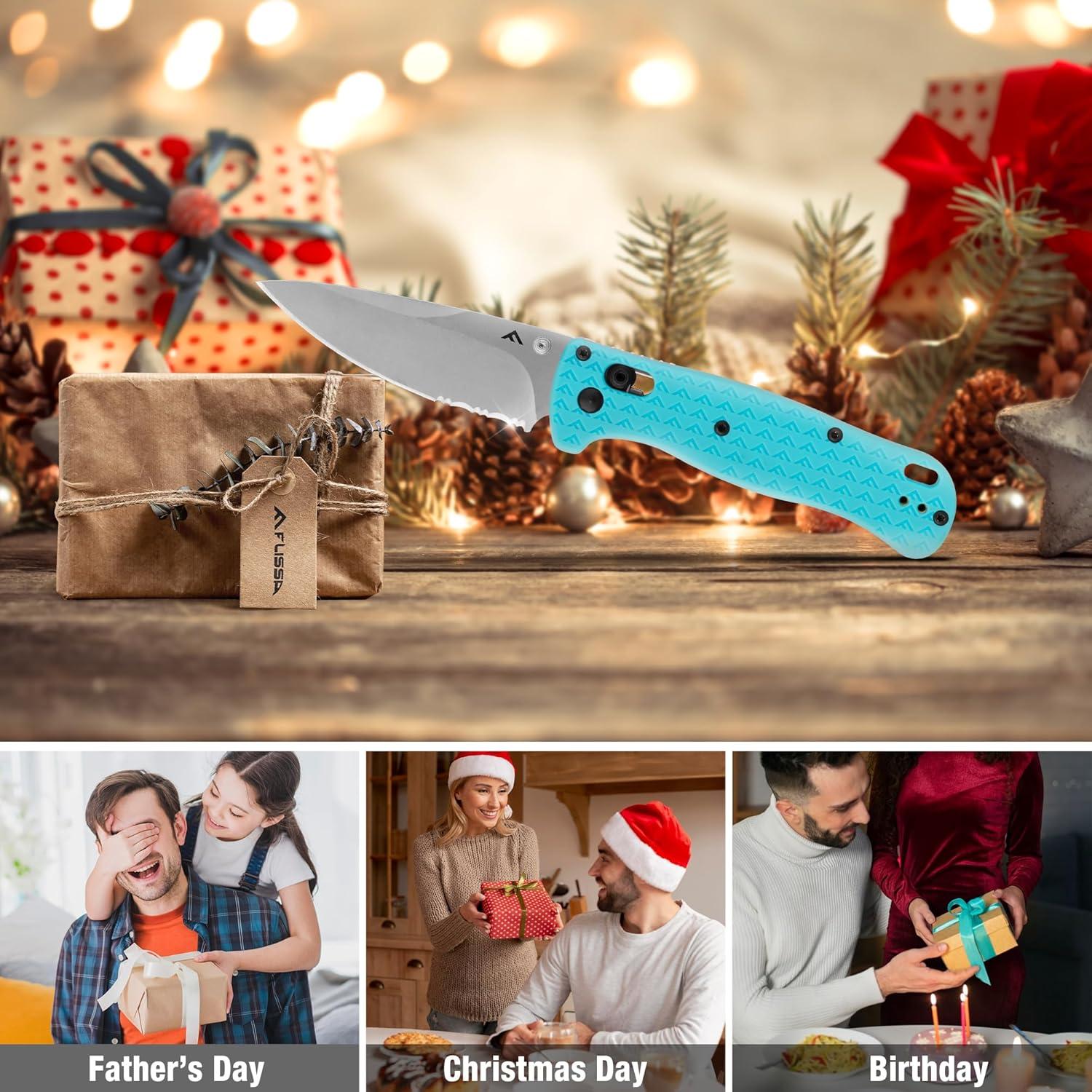 Cuchillo Plegable FLISSA EDC Azul 11.43 cm Acero AUS-8