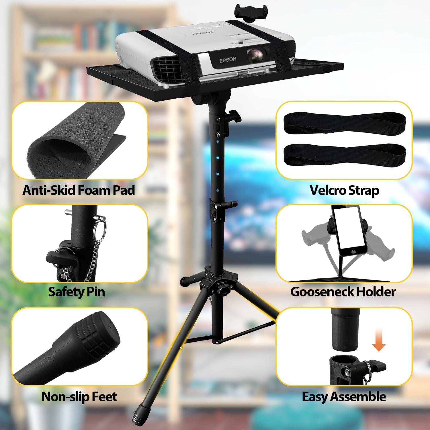 Soporte de Proyector Sutekus Ajustable 54-119 cm con Bandeja Dividida