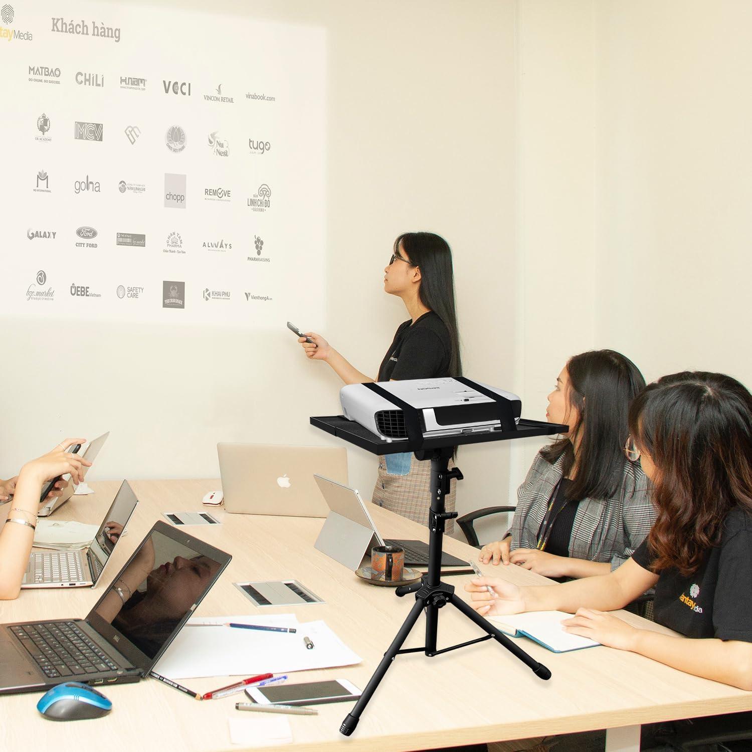 Soporte de Proyector Sutekus Ajustable 54-119 cm con Bandeja Dividida