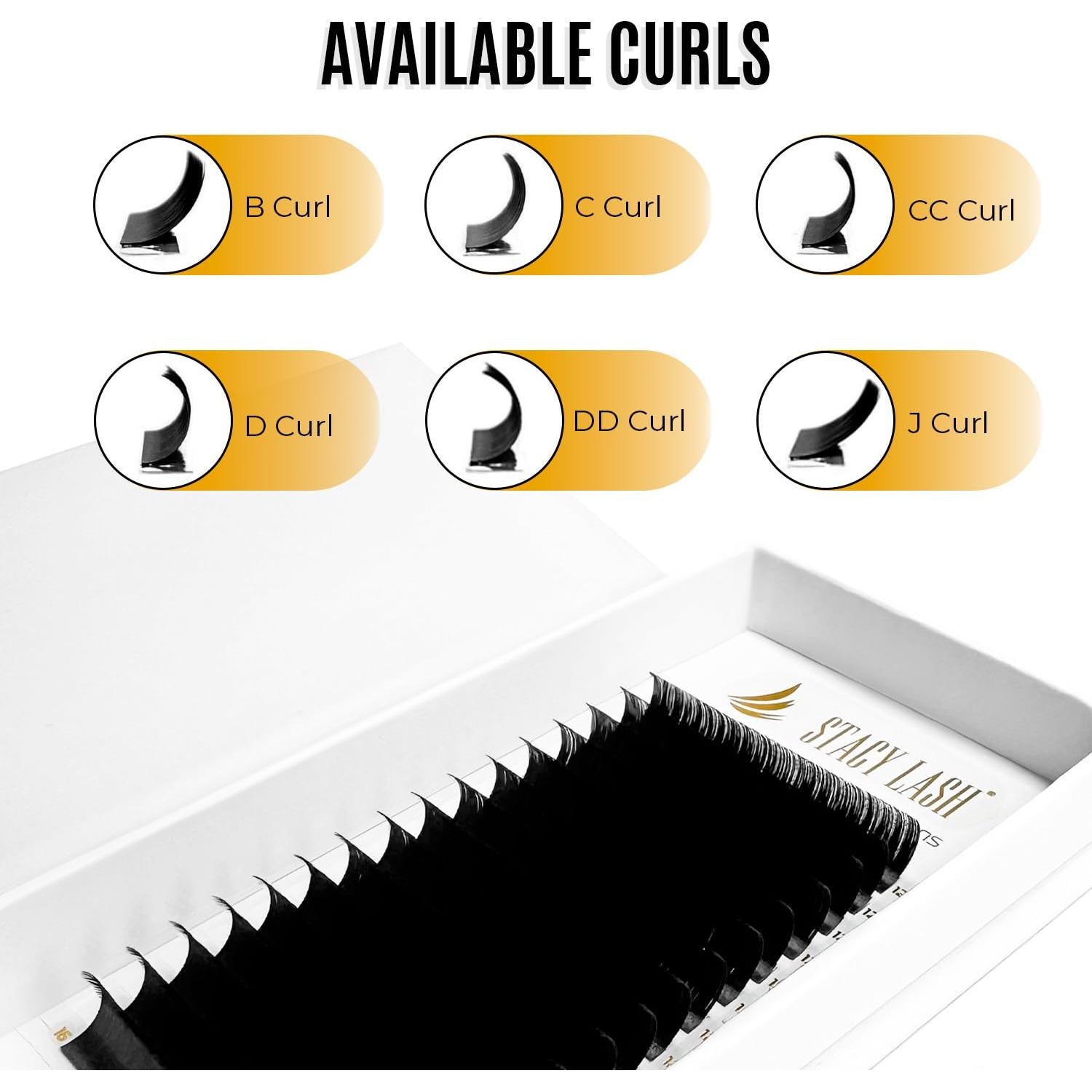 Pestañas Individuales Semi Permanentes Stacy Lash 11mm C Curl