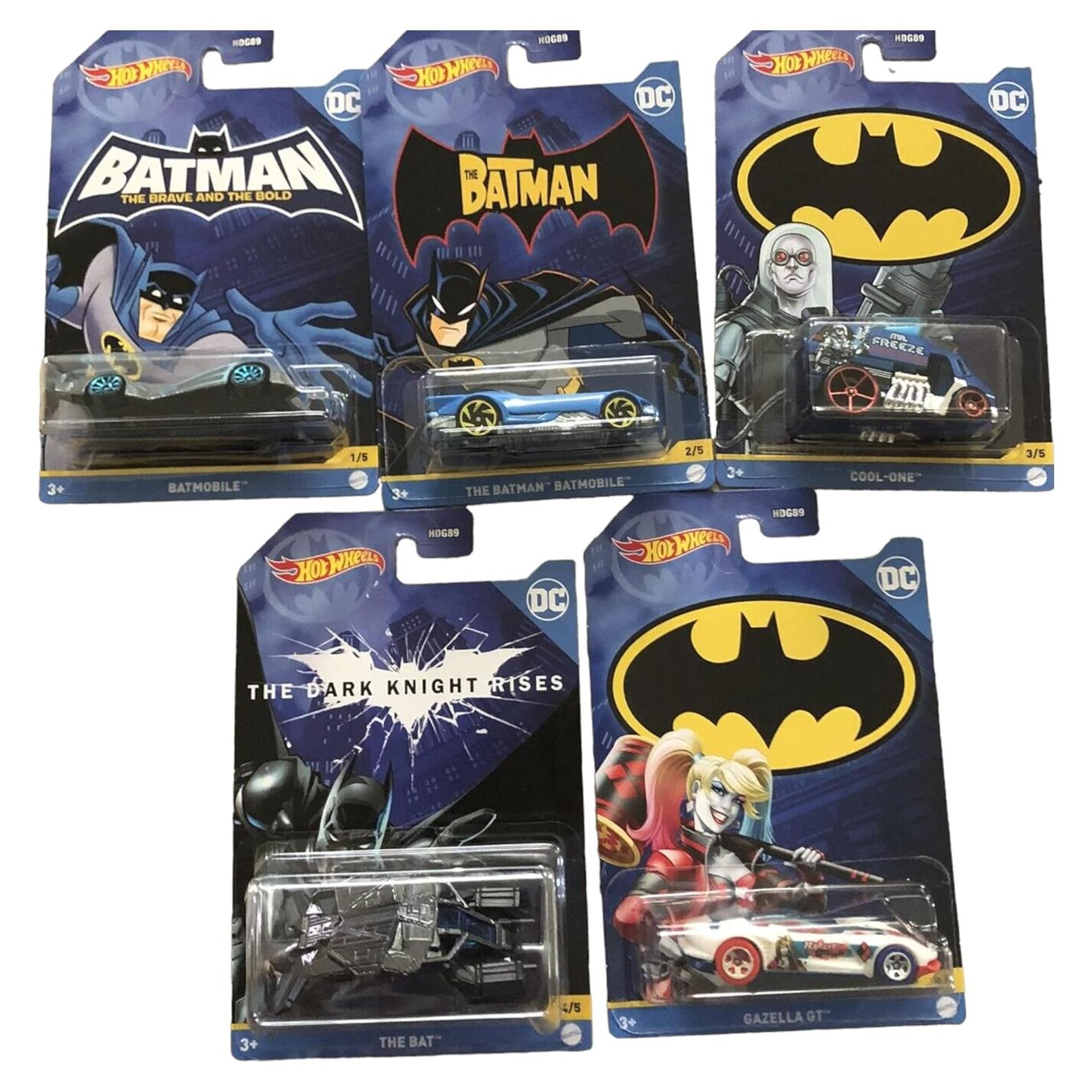 Hot Wheels Batman 2022 Batmobile 5 Vehículos Diecast