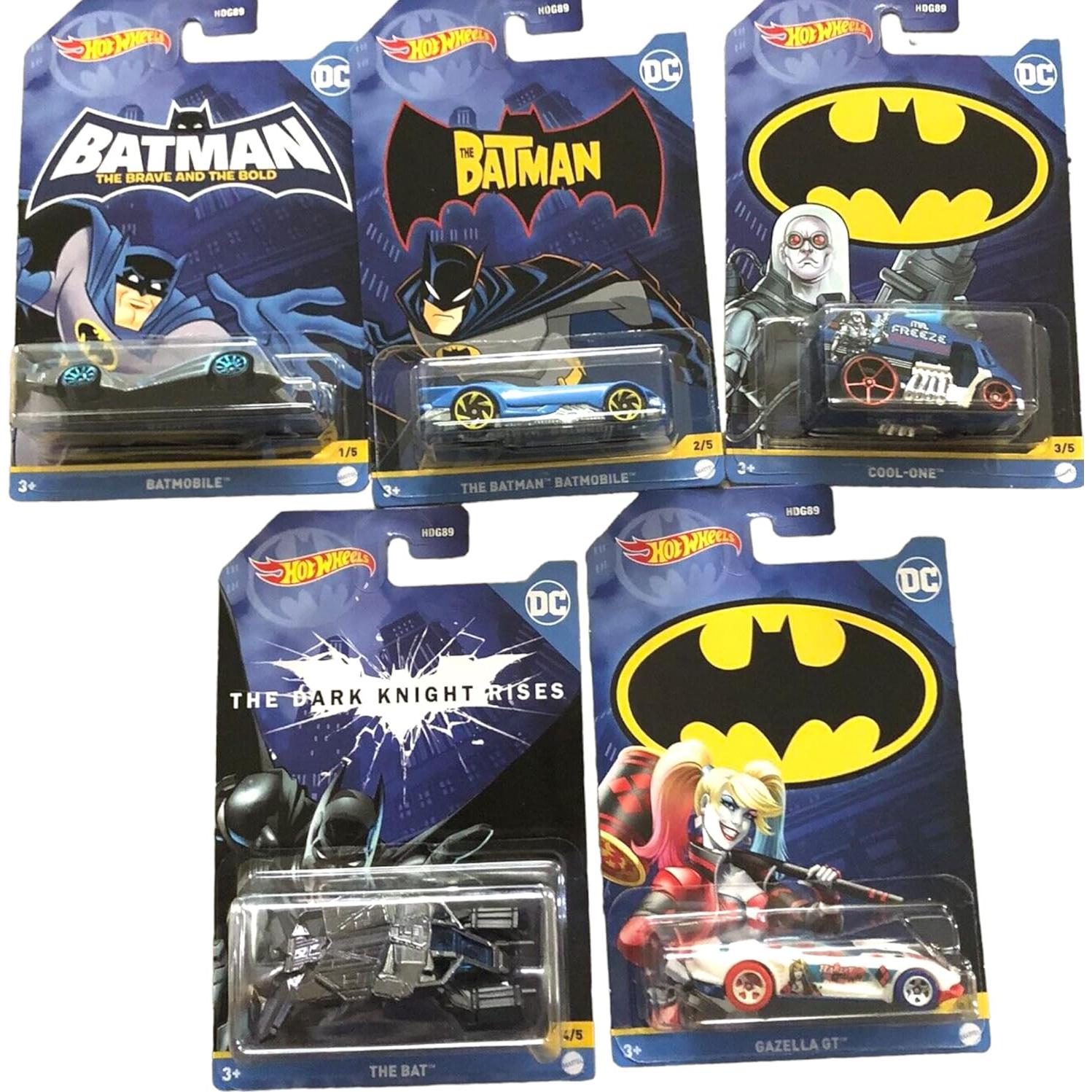 Hot Wheels Batman 2022 Batmobile 5 Vehículos Diecast