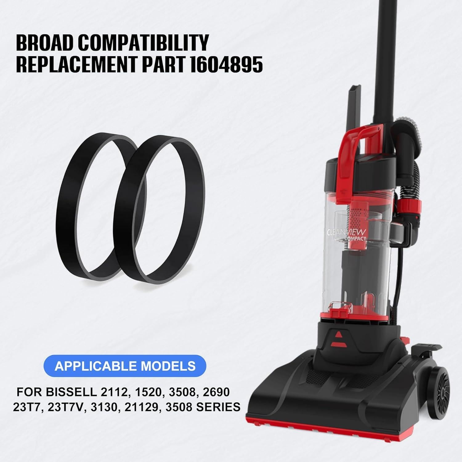 Correa de Aspiradora Bissell 1604895 - 2 Piezas Compatible