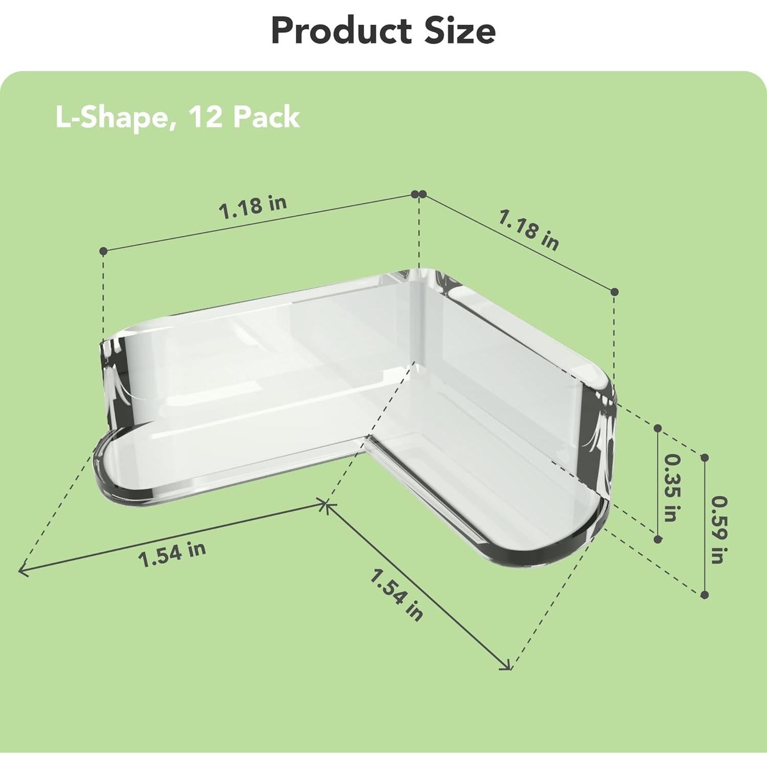 Protectores de Esquinas Transparentes Moonybaby 12 Piezas