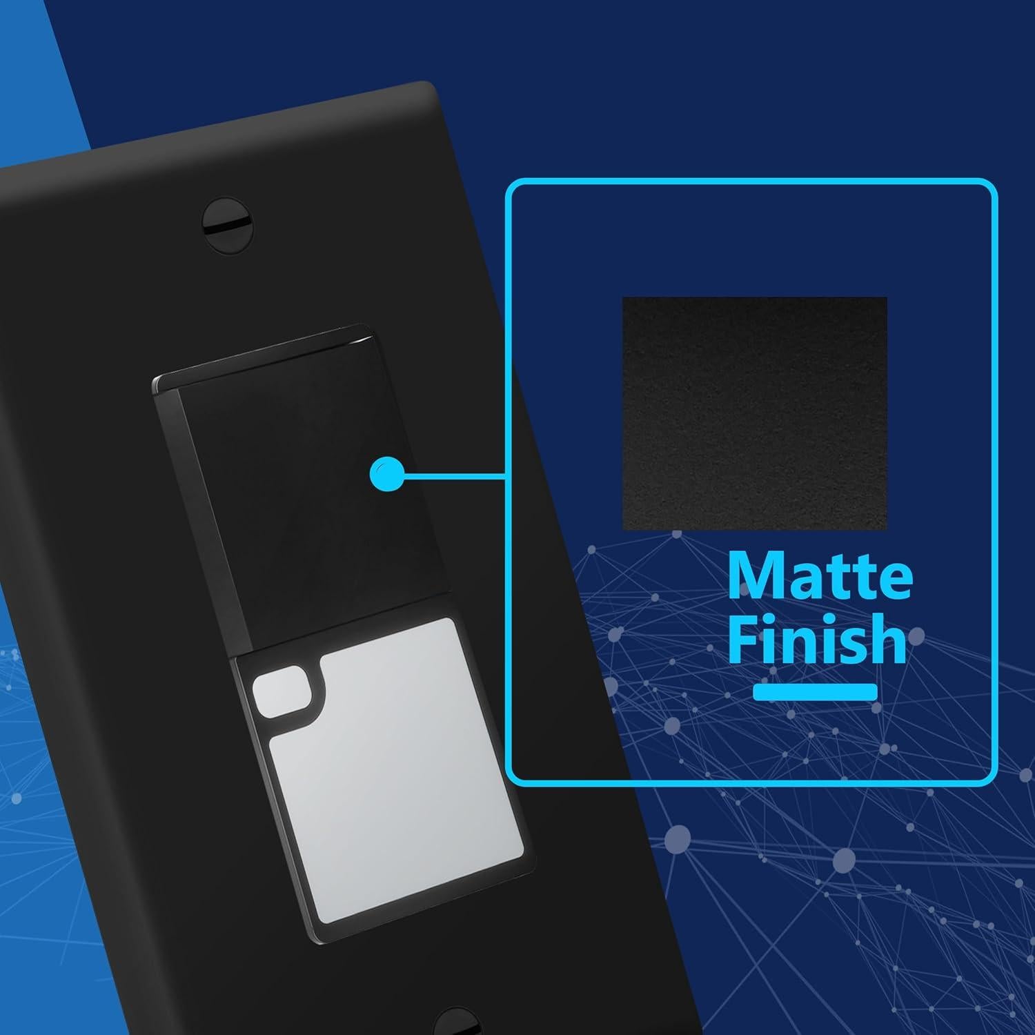 Interruptor de Luz LED LIDER con Sensor Automático Negro 2-Pack