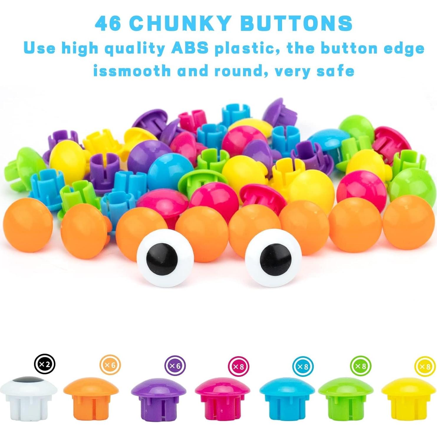 Juego Educativo de Emparejamiento de Colores AluAbi - Botones para Niños 3+