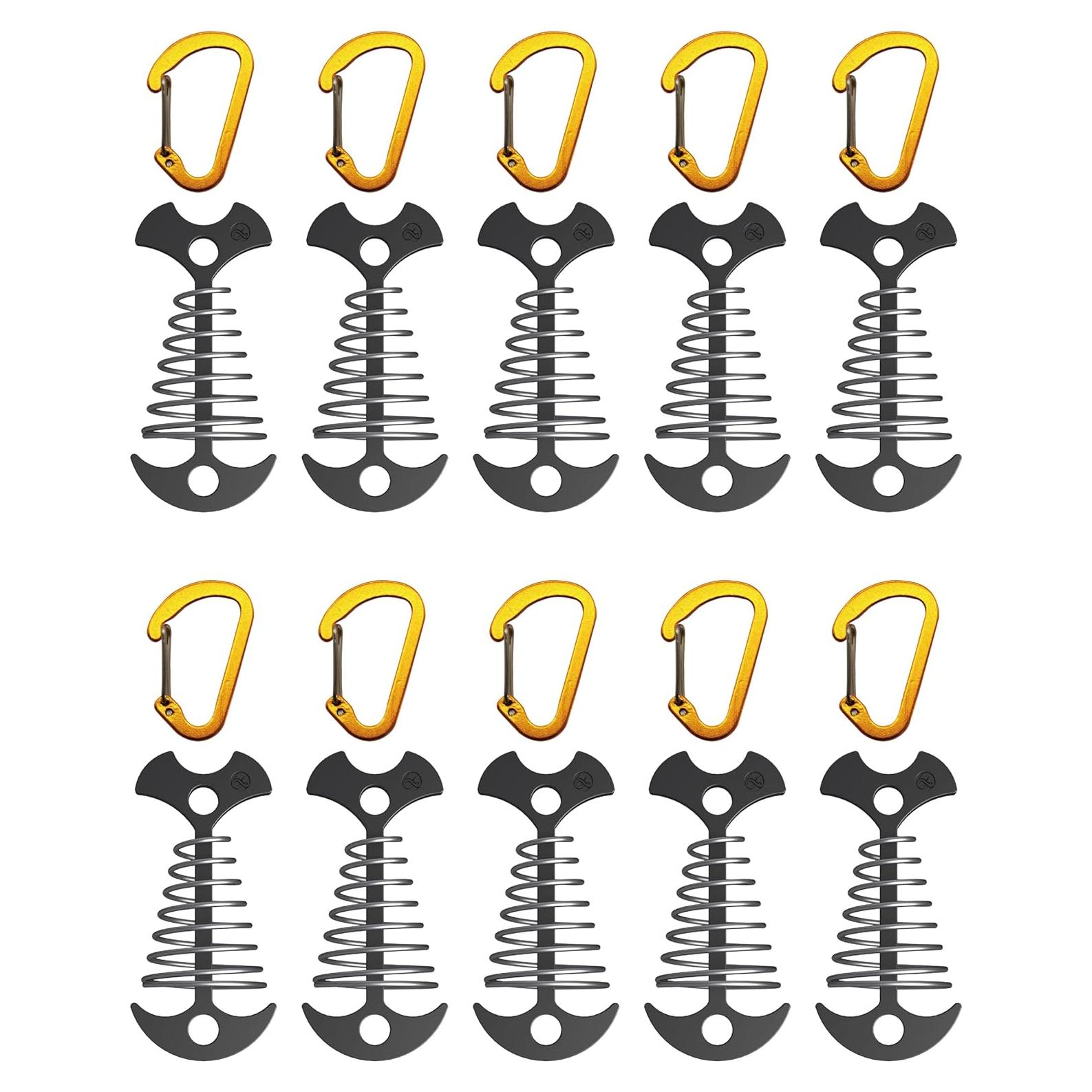 Anclajes de Cubierta NACETURE - 10 Clips de Estacas para Tienda