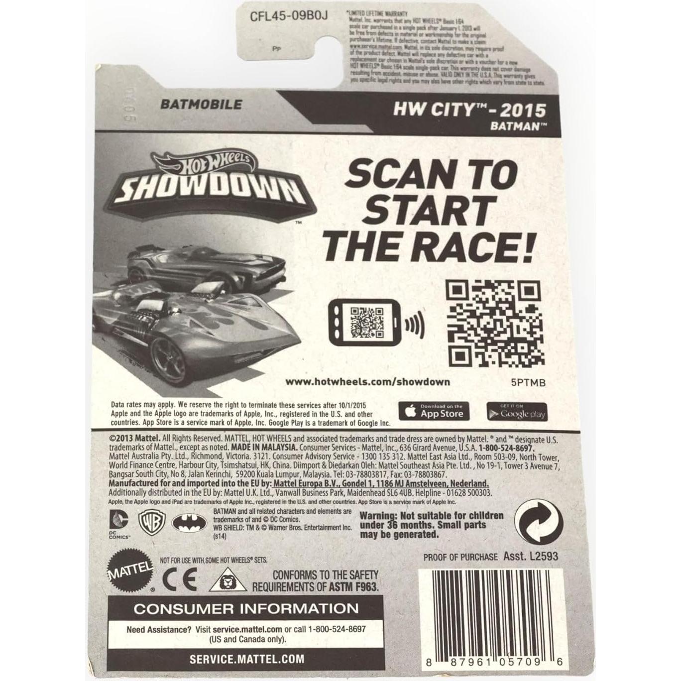 Hot Wheels Batimóvil 63/250 Batman Escala 1:64