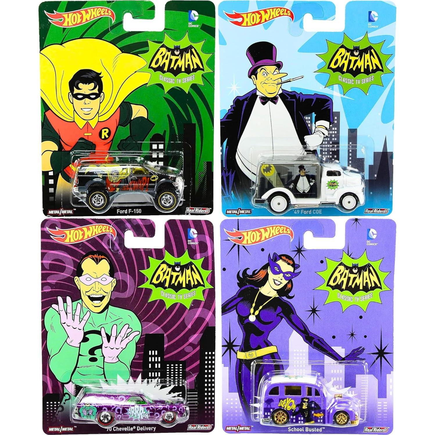 Hot Wheels Batman 6-Pack Vehículos DC Clásicos