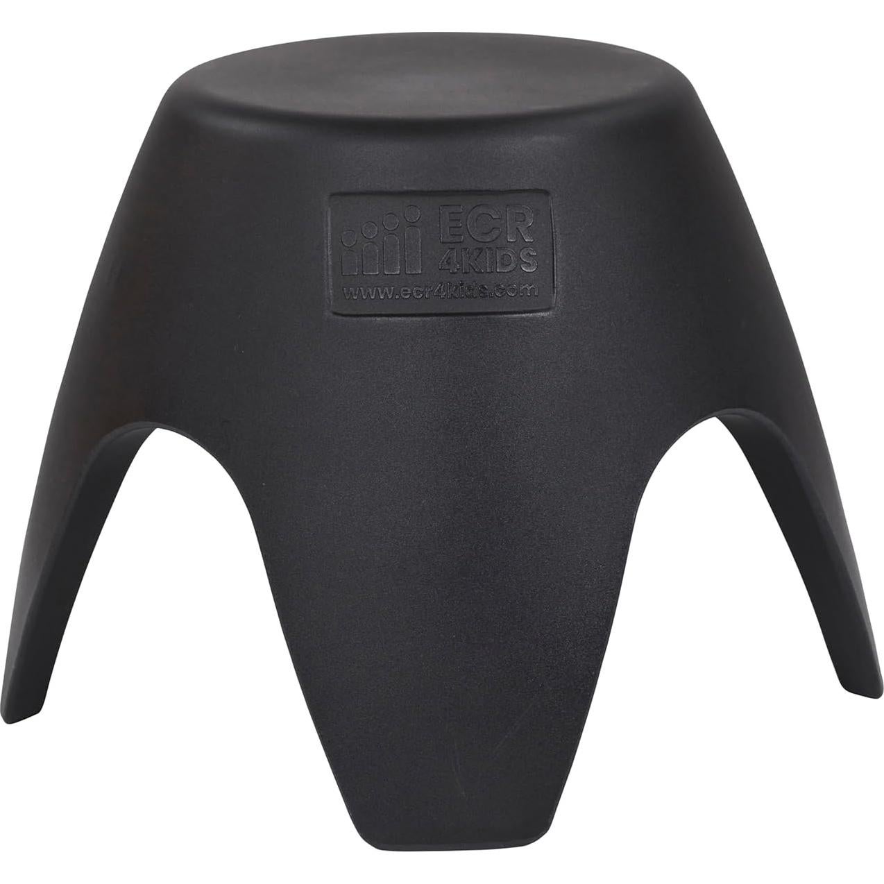 Conjunto de 4 Taburetes Ayana ECR4Kids, Asientos Flexibles, Negro