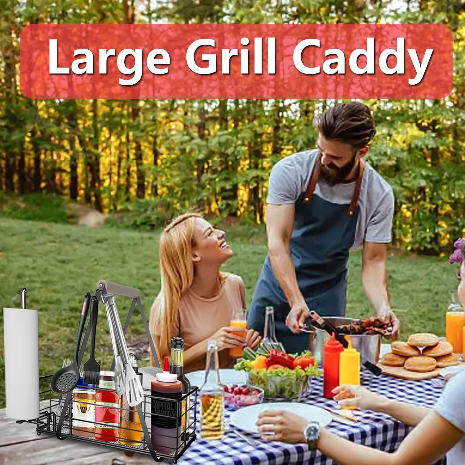 Caddy de Utensilios BBQ LELOCLE 10 Compartimentos Negro