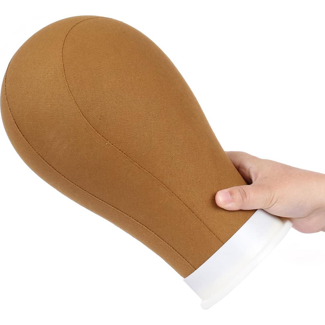 Cabeza de Peluca Leeven 21-24" Marrón con Soporte y T-Pins