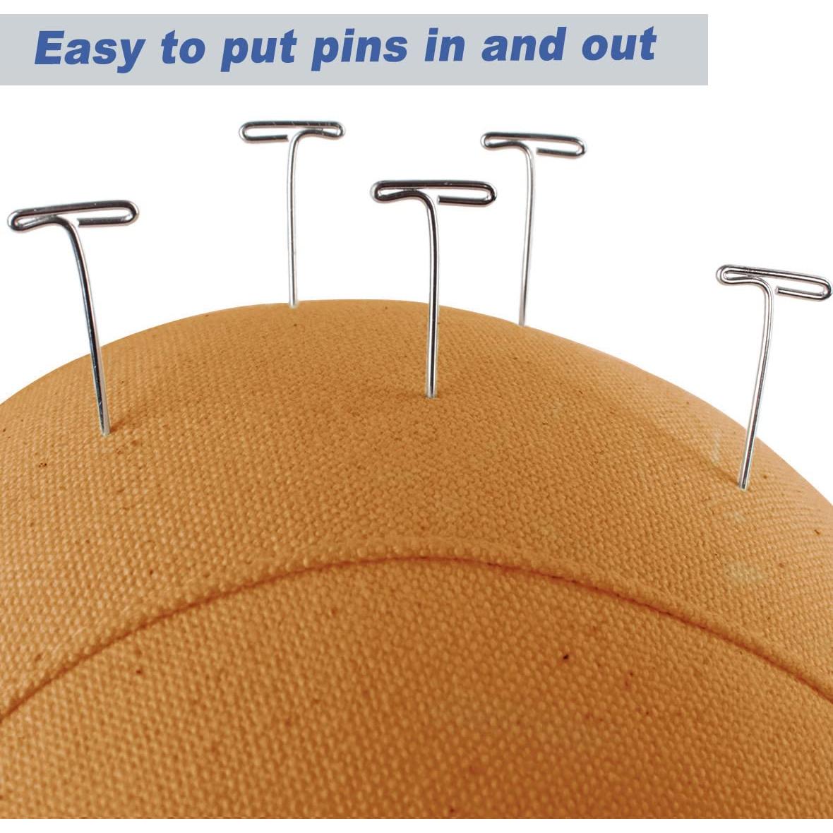 Cabeza de Peluca Leeven 21-24" Marrón con Soporte y T-Pins