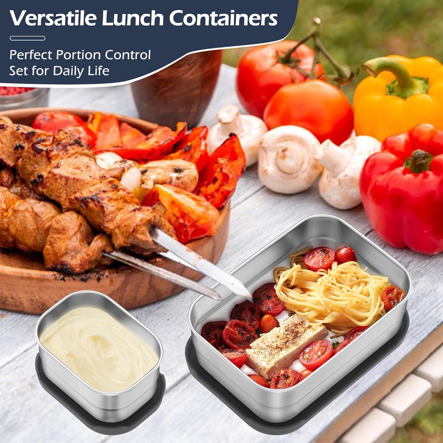 Contenedores de Almuerzo E-far Acero Inoxidable 3 Piezas 720ml