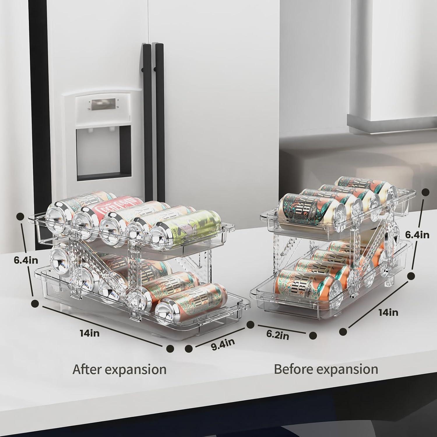 Dispensador de Latas de Soda Ajustable Jsyrjing 1 Paquete