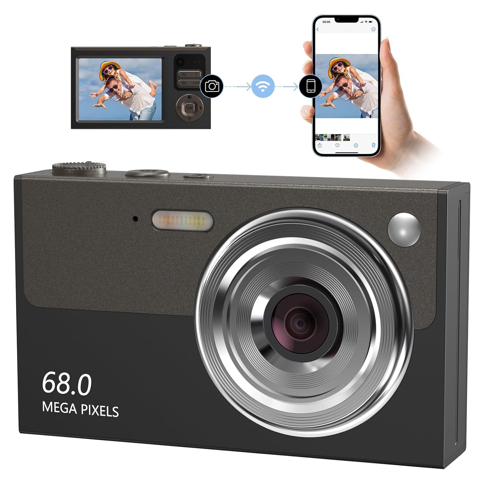 Cámara Digital Ocakuiter Z19 4K 68MP Compacta para Niños