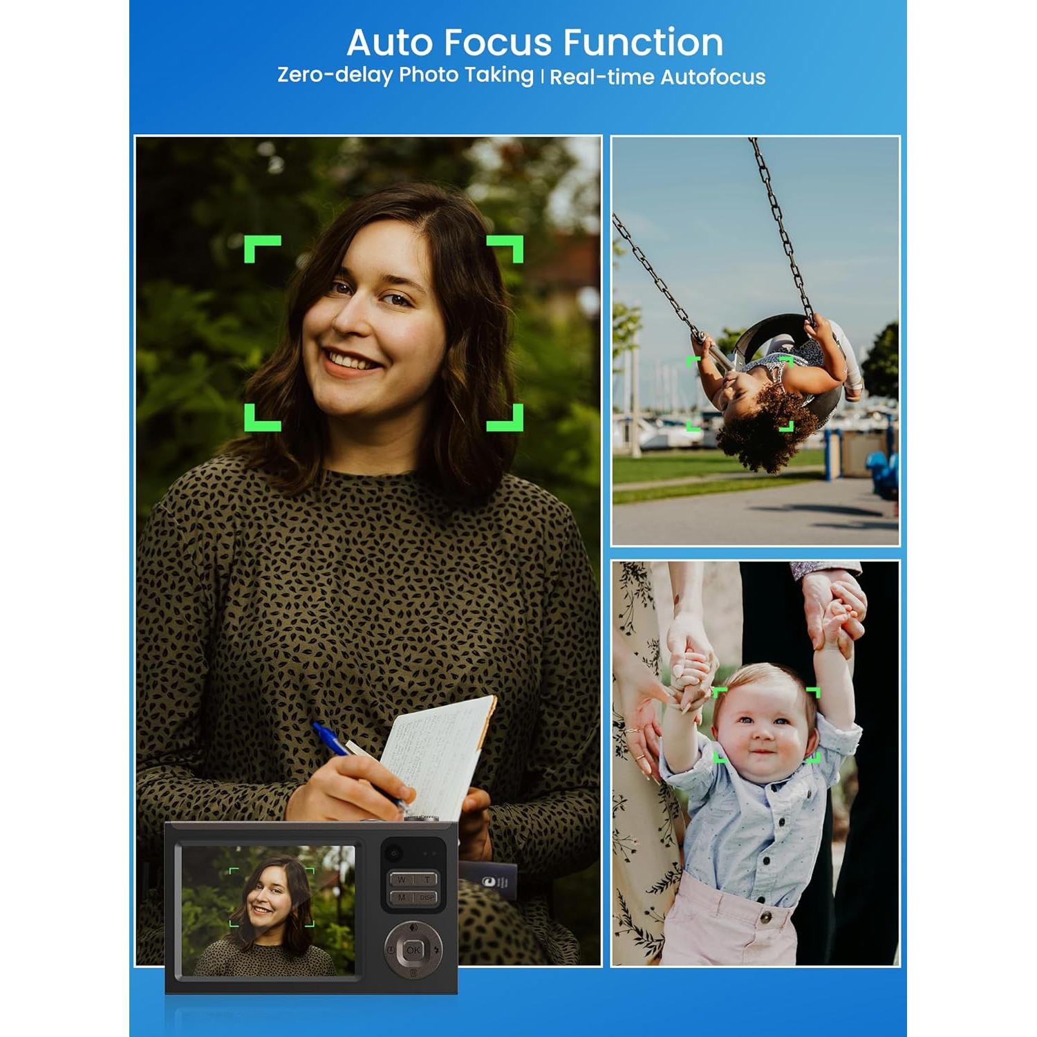 Cámara Digital Ocakuiter Z19 4K 68MP Compacta para Niños