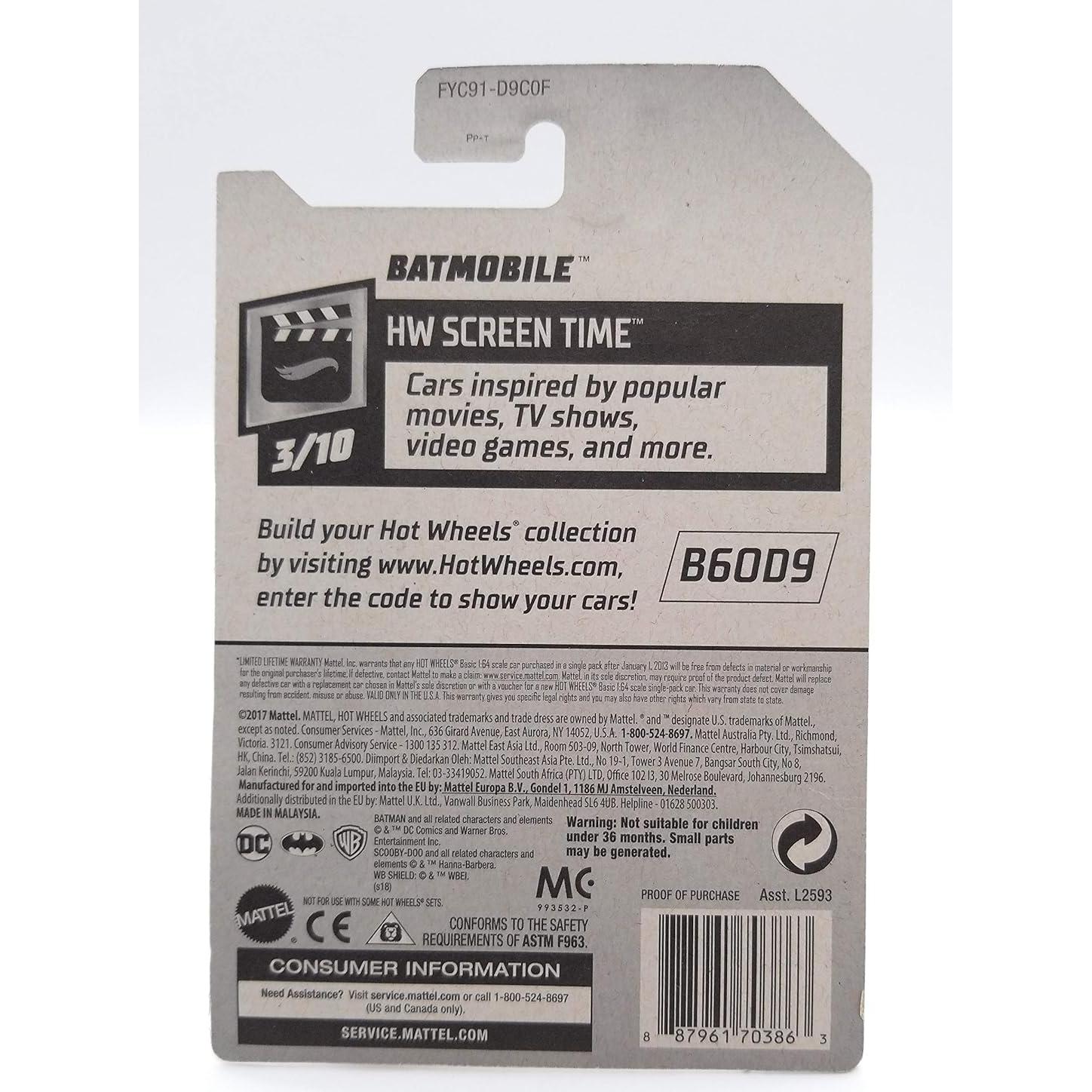 Hot Wheels Batmobile Scooby Doo y Batman 128/250 16.4cm