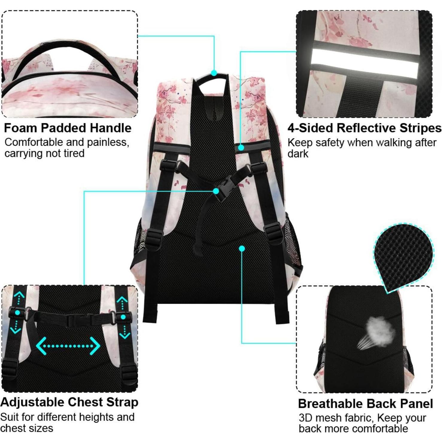 Mochila Escolar ALAZA Caballo Cereza 42.4x29.5cm 20L