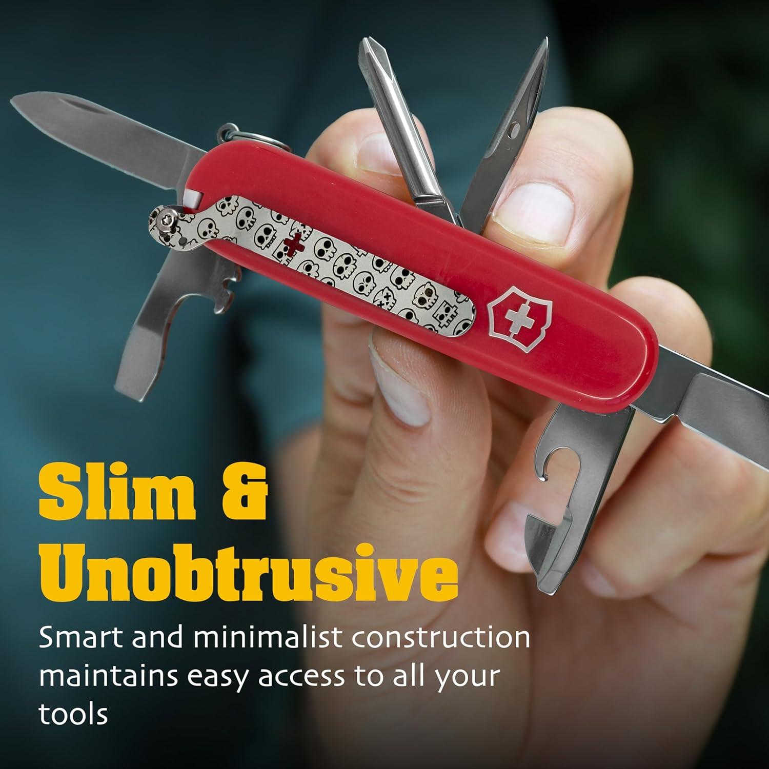 Clip de Cuchillo Suizo Donk! Cráneo 91mm Acero Inoxidable