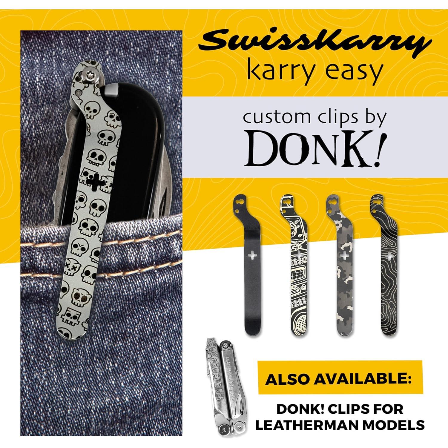 Clip de Cuchillo Suizo Donk! Cráneo 91mm Acero Inoxidable