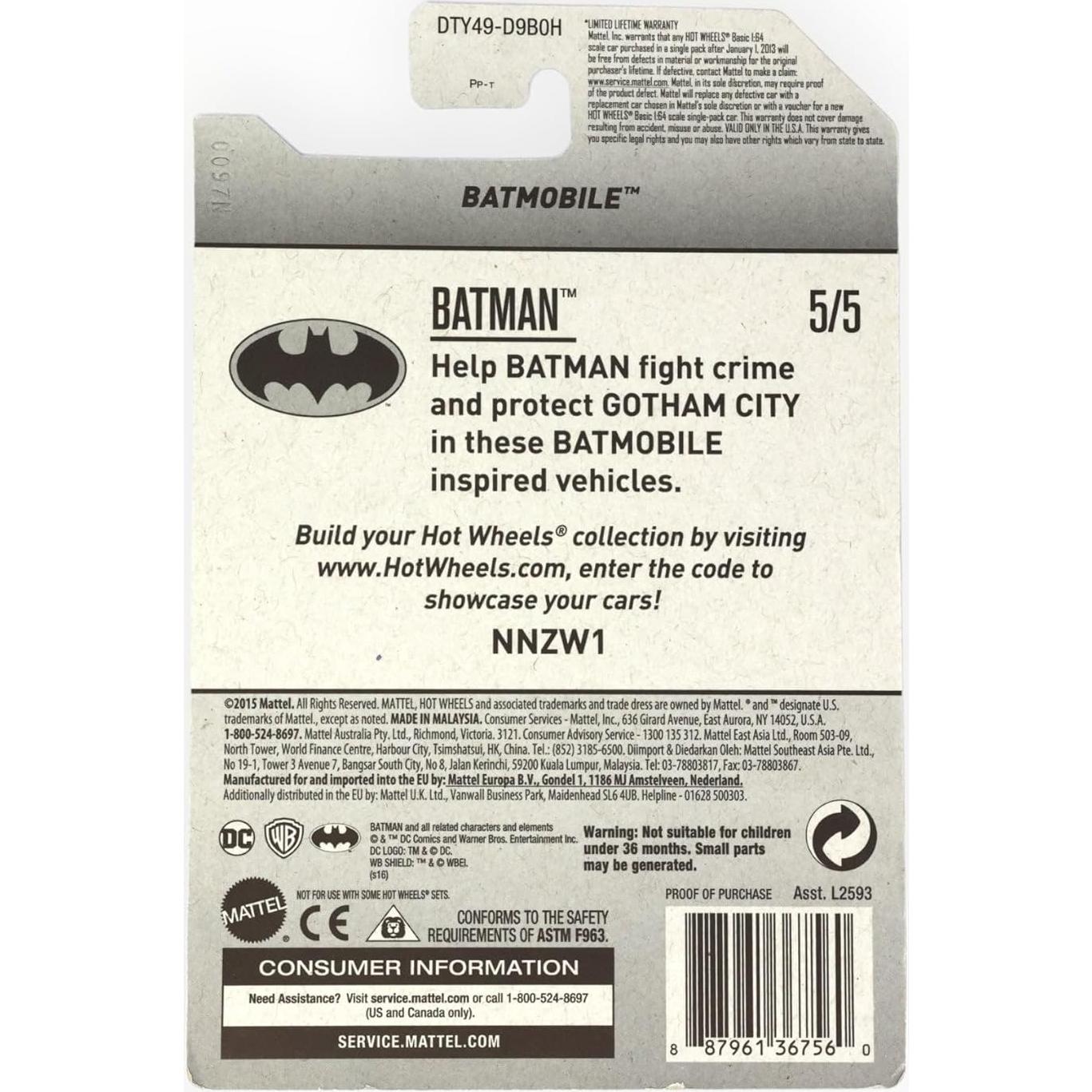 Hot Wheels Batmóvil 2017 DC Valiente y El Audaz Negro