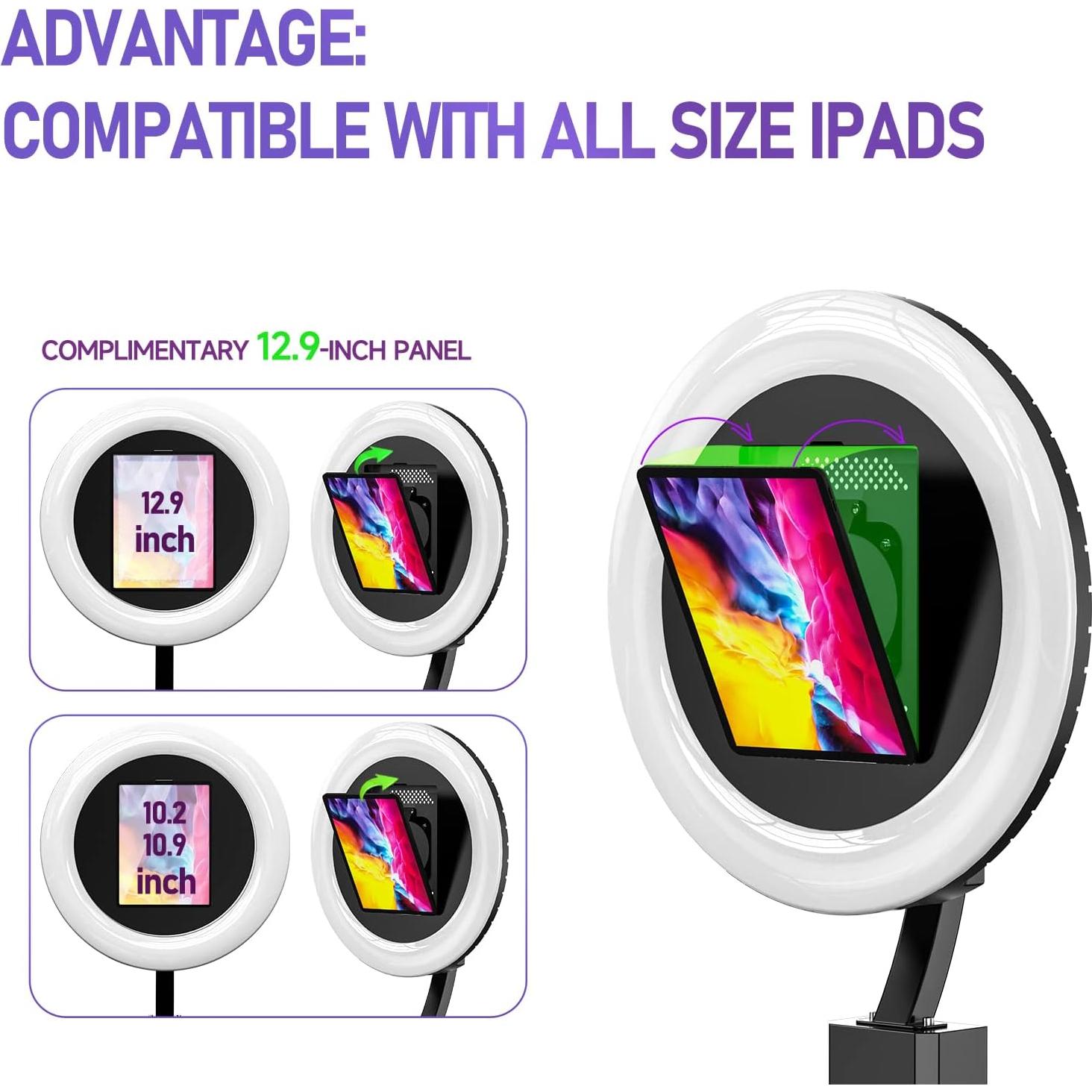 Cabina de Fotos Portátil HARZHI para iPad 10.2" a 12.9"