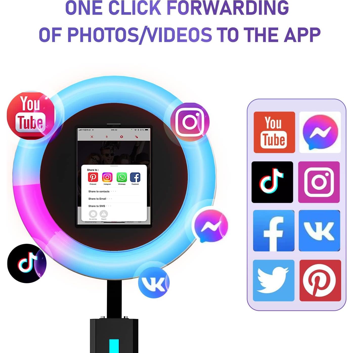 Cabina de Fotos Portátil HARZHI para iPad 10.2" a 12.9"