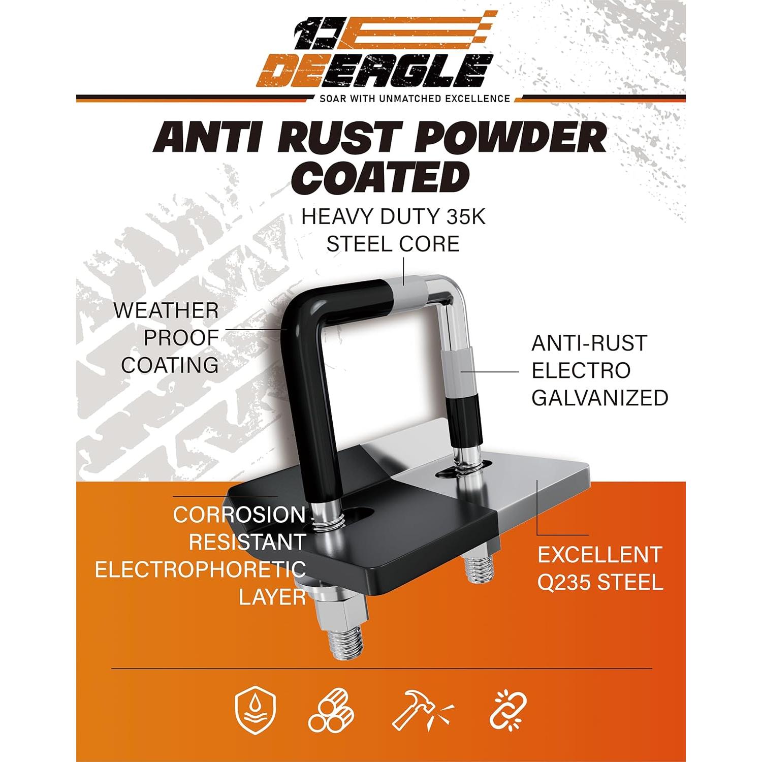 Apretador de Enganche Antirruido DEEAGLE 2" 2 Paquetes