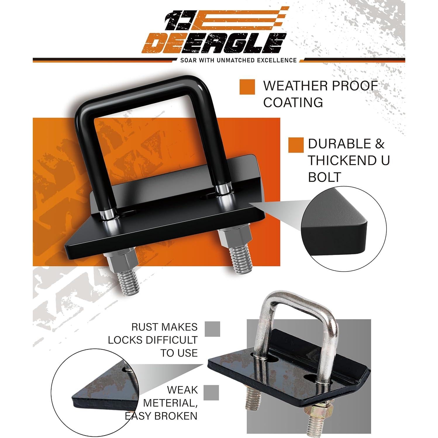 Apretador de Enganche Antirruido DEEAGLE 2" 2 Paquetes