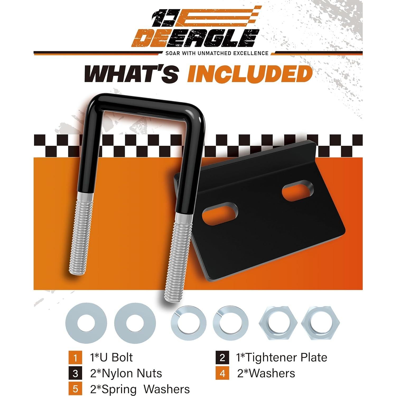 Apretador de Enganche Antirruido DEEAGLE 2" 2 Paquetes