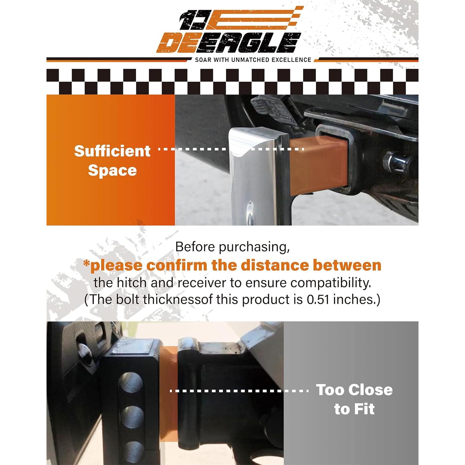 Apretador de Enganche Antirruido DEEAGLE 2" 2 Paquetes