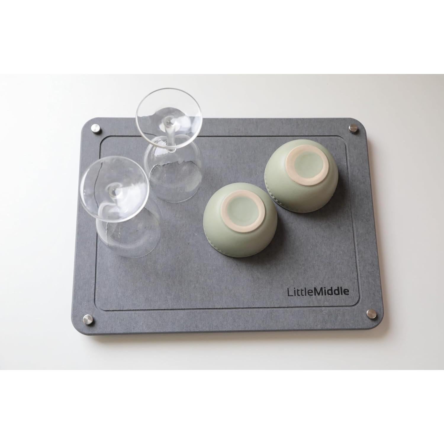 Alfombrilla de Secado de Piedra Diatomácea LittleMiddle 40x30cm