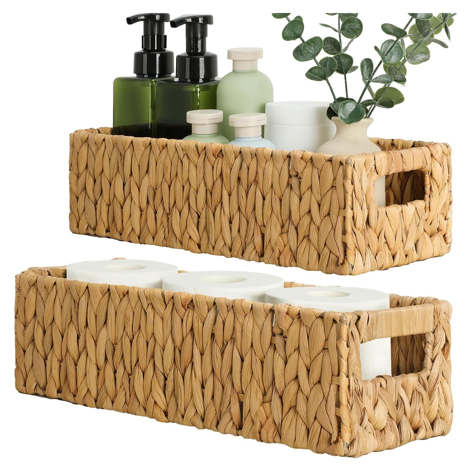 Cesta de Mimbre Graciadeco 2 Piezas Organizador Baño